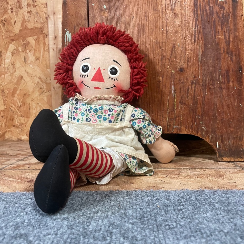 Knickerbocker 70's Raggedy Ann Doll Vintage  Plush Toy Childrens Novelty